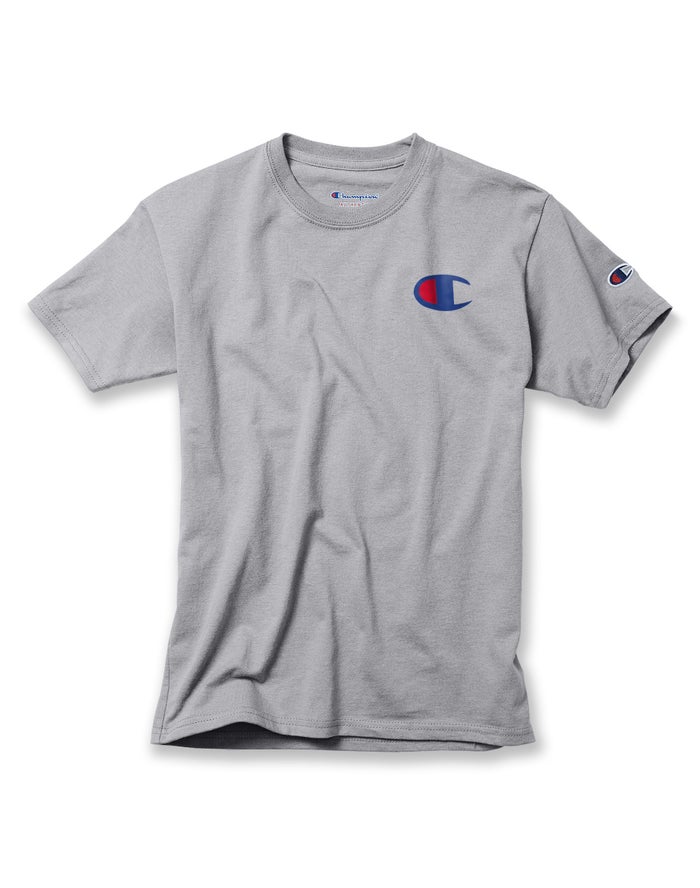 Camiseta Champion Niño - Cotton Big C Logo ( Gris ) 7420835-JS